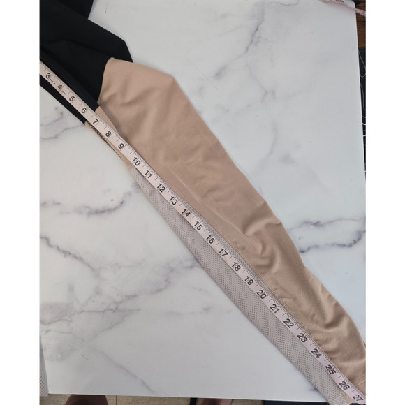 Nike Womens Power Pocket Lux Training Tight Leggings XS Black Beige Active Gym - Picture 13 of 13